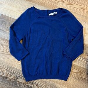 Boden button back blue sweater